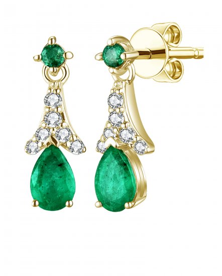 PEAR EMERALD DIAMOND DANGLING (TE1286)